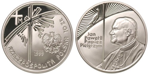 10 zł Jan Paweł II Papież Pielgrzym 1999