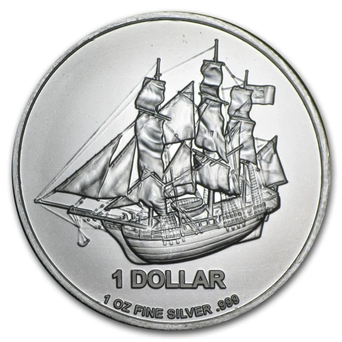 Wyspy Cook'a 1$ Statek 2010 Ag 1 oz Ag.999