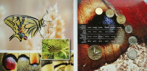 Polskie monety obiegowe Motyl x 7 2011