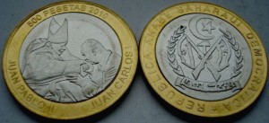 Sahara Zachodnia 500 peset Jan Paweł II 2010 bimetal