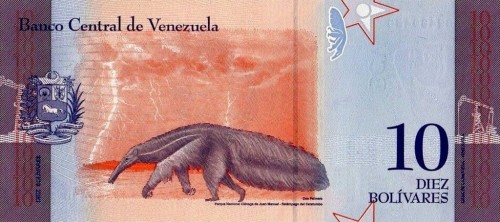 Wenezuela 10 Boliwarów Mrówkojad 2018 P-103a