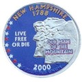 USA 25 c New Hampshire 2000 KOLOR