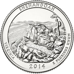 USA 25 c Park narodowy Shenandoah 2014 nr 22