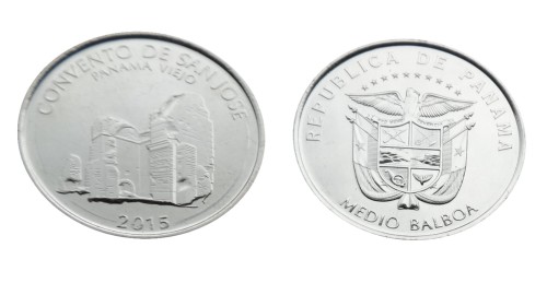 Panama 0.5 balboa Klasztor San Jose 2015.jpg