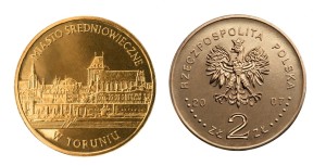 2 zł Miasto średniowieczne w Toruniu 2007