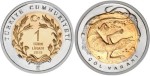 Turcja 1 lira Waran szary 2015