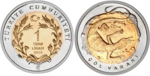 Turcja 1 lira Waran szary 2015