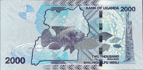 Uganda 2000 szylingów Ryba 2010 P-50