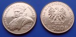 500 zł Władysław II Jagiełło 1386-1434 1989 platerowany złotem
