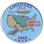 USA 25 c Louisiana P lub D 2002 KOLOR