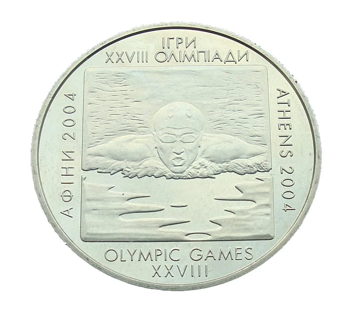 Ukraina 2 UAH Pływanie Olimpiada Ateny 2002