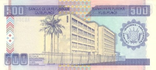 Burundi 500 franków Budynek 2003 P-38c
