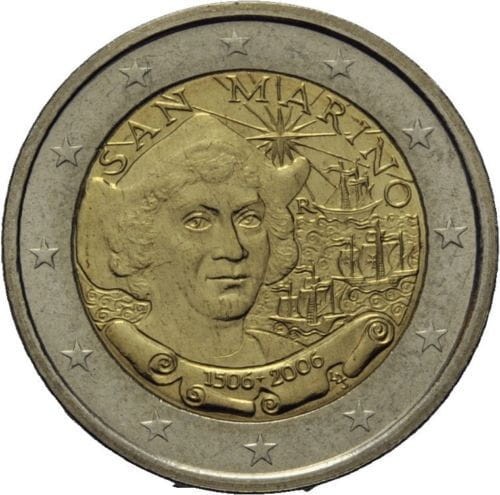 2 euro San Marino Krzysztof Kolumb 2006