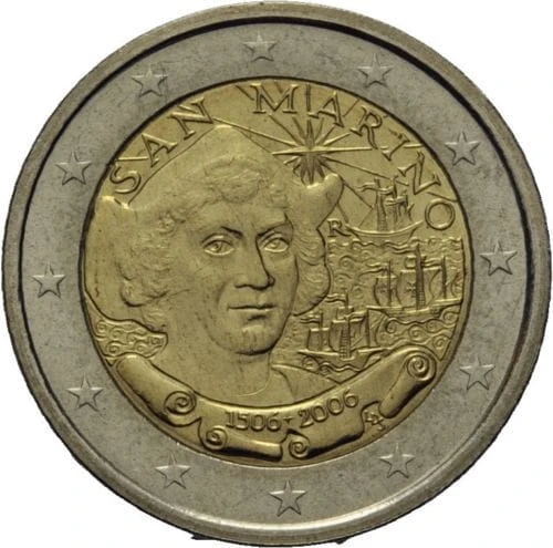 2 euro San Marino Krzysztof Kolumb 2006