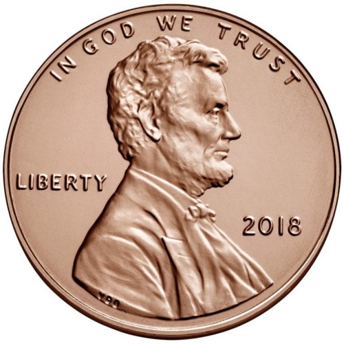 USA 1 cent A. Lincoln E Pluribus Unum 2018