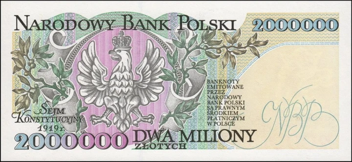 III RP 2000000 zł Ignacy Paderewski 1993 P-163a A