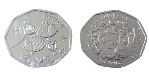 UKRAINA 2 UAH Mały zodiak - Rybki 2015