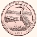 USA 25 c Park narodowy Bombay Hook 24K Au 2015 nr 29.jpg