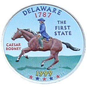 USA 25 c Delaware 1999 KOLOR
