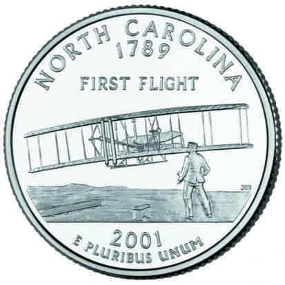 USA 25 c North Carolina 2001