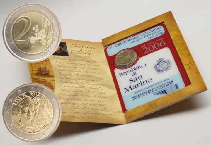 2 euro San Marino Krzysztof Kolumb 2006