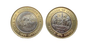 Lesotho 5 maloti 50 lat ONZ 1995