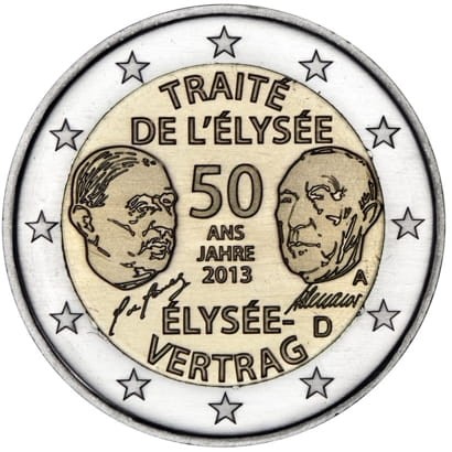 2 € Niemcy Traktat Elizejski 2013