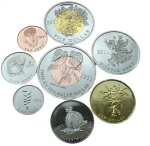 Zestaw menniczy Karaiby holenderskie Bonaire x 8 2011