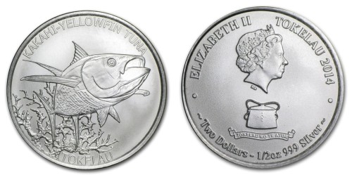 Tokelau 5$ Tuńczyk 1 OZ Ag.999 2014