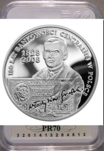 10 zł 180 lat bankowości centralnej w Polsce 2009 PR70