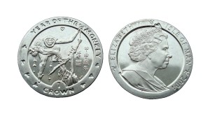 Wyspa Man 1 crown Kalendarz chiński - Rok małpy 2004