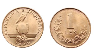 Albania 1 lek Pelikan 1996