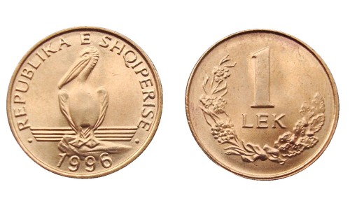 Albania 1 lek Pelikan 1996