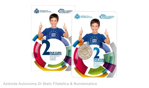 2 euro San Marino 10 lat euro w obiegu 2012