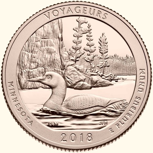 USA 25 c Park Voyageurs 2018 nr 43 24kAu
