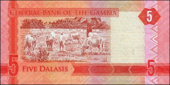Gambia 10 Dalasi 2015 P-32a