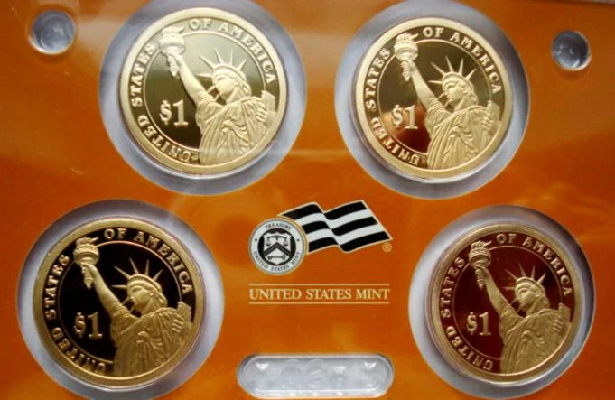 USA Proof set 4 x 1$ Prezydenci "S" 2008
