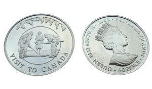 Falklandy 50 p Wizyta w Kanadzie 2002