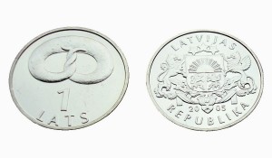 Łotwa 1 łat Obwarzanek  2005
