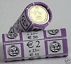2 € x 25 szt. BELGIA Louise Braille 2009