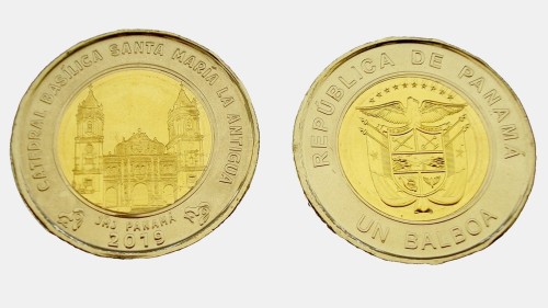 Panama 1 balboa Bazylika Św. Marii 2019 nr1