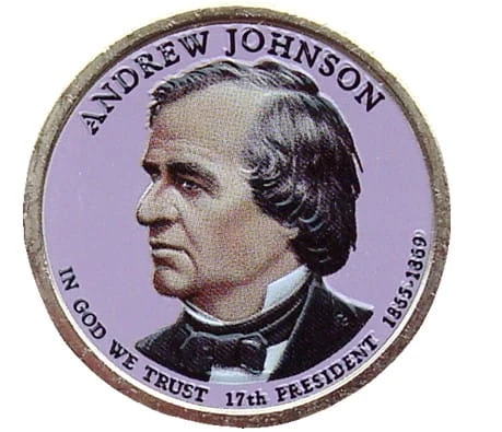 USA 1 $ Andrew Johnson 2011 nr 17 kolor x 2