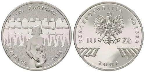 10 zł 30. rocznica czerwca `76 2006