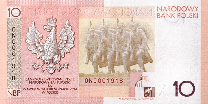 10 zł 90. rocznica odzyskania niepodległości 2008