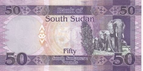 Sudan Południowy  50 funtów Słonie 2017 P-14c