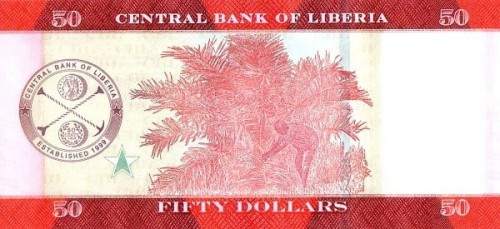 Liberia 50 dolarów Zbiory trzciny 2016 P-34a 