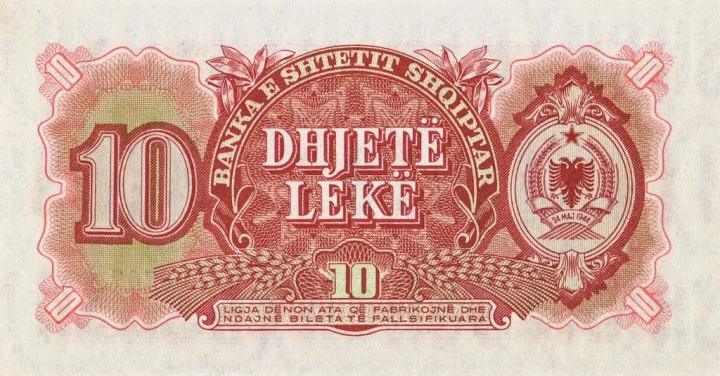 Albania 10 leke Herb 1957 P-28