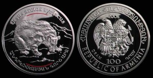 ARMENIA 100 dram Niedźwiedź kaukaski 2006
