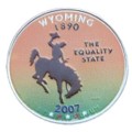 USA 25 c Wyoming - Rodeo 2007 kolor x 1