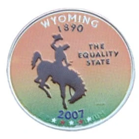 USA 25 c Wyoming - Rodeo 2007 kolor x 1